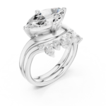 The Horizon Marquise Sunburst Bridal Set - Image 9