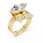 The Horizon Marquise Sunburst Bridal Set - Image 6