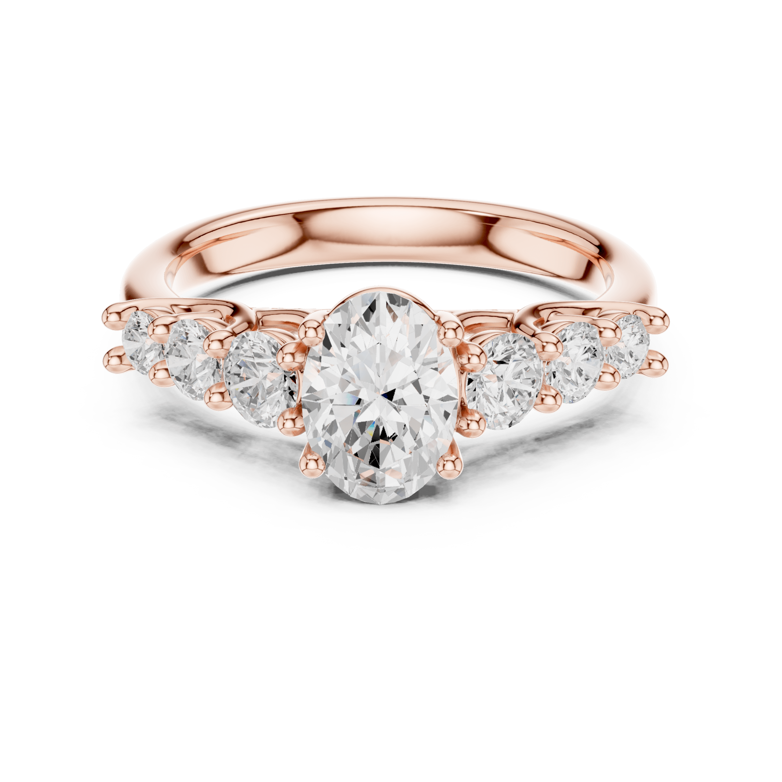 DDLR-704-02@R-#viwe4 Infinite Radiance Oval Seven Stone Ring - Image 1