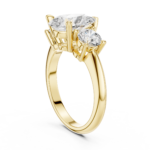 Lumière Divine Pear Diamond Trilogy Ring - Image 5