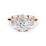 Lumière Divine Pear Diamond Trilogy Ring