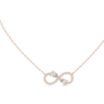 Sculpted Infinity Loop with Dual Pear Drops