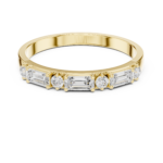 Alternating Brilliant Anniversary Round and emerald Band - Image 4